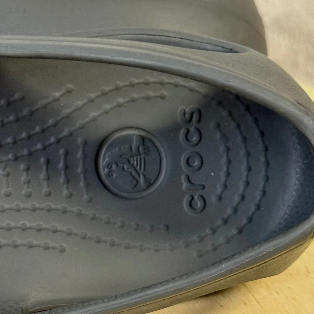 Crocs Kadee Flats Womens 9 Dark Gray Charcoal Ballet Slip On Comfort Shoes